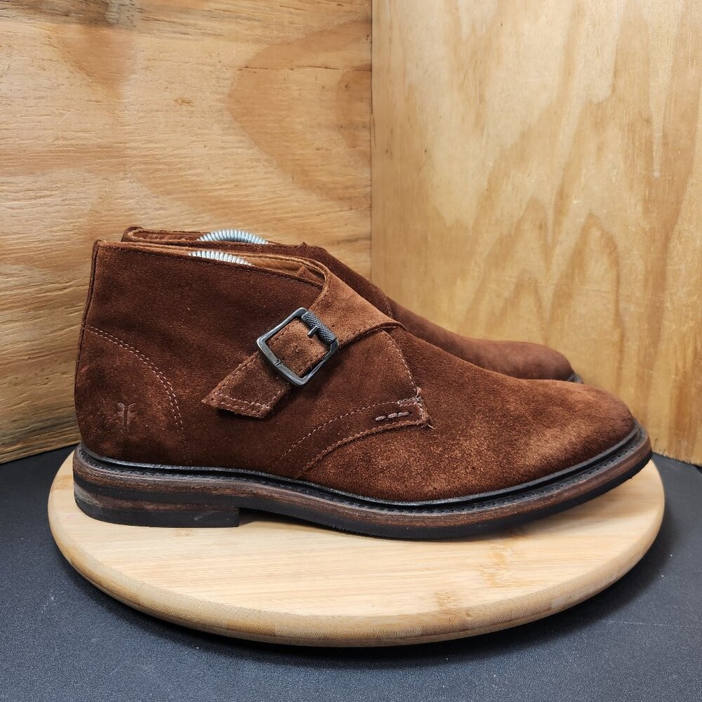 EUC Frye Brown Suede Chukka Boots with Buckle